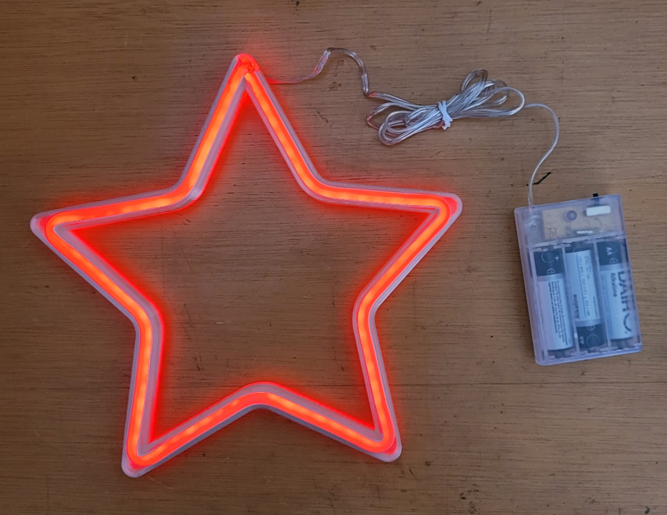 Estrella con luz Led Neon