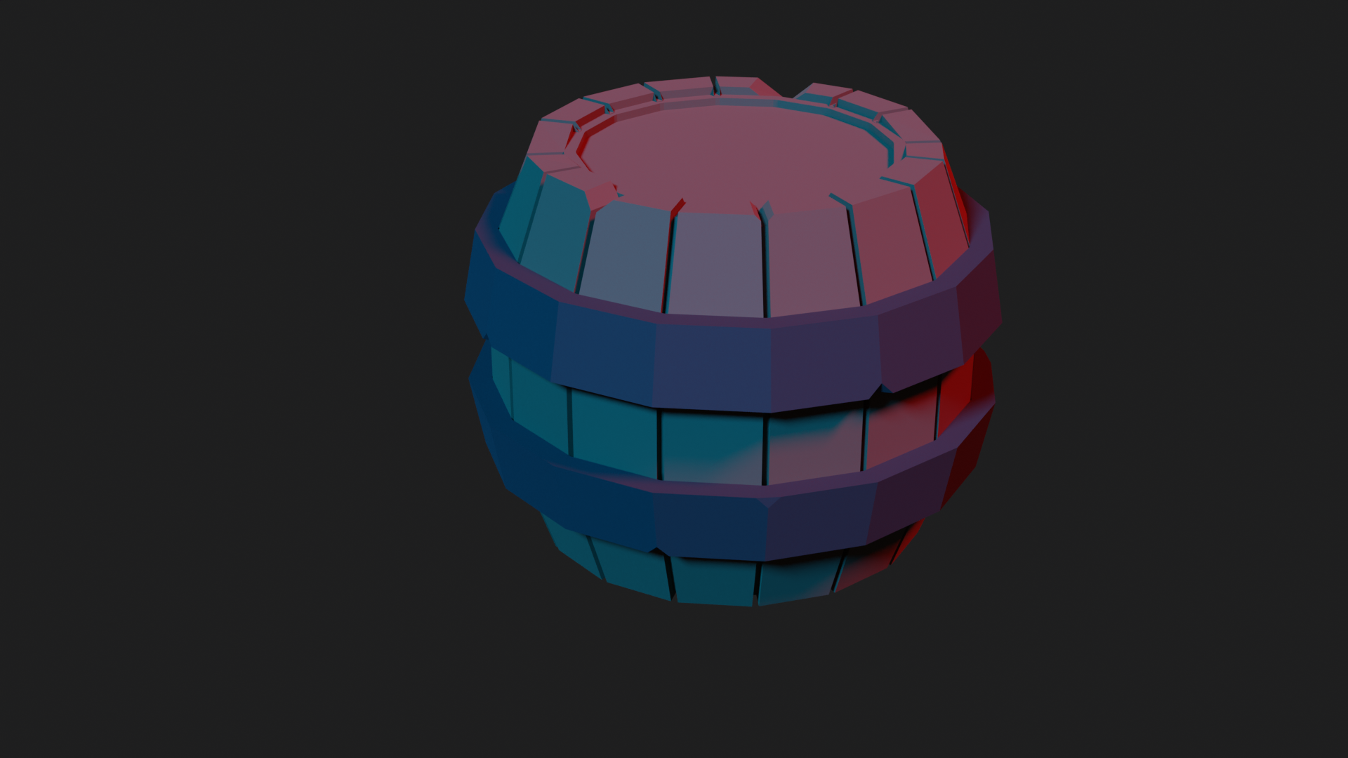 low poly barrel