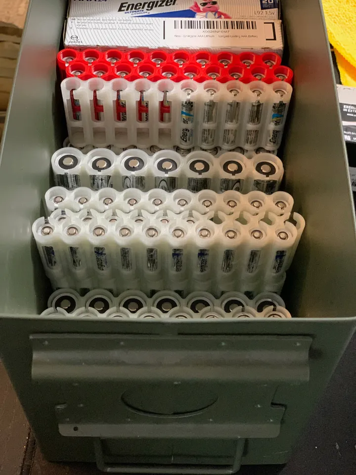 Battery Organizer for Ammo Can by MVasilakis Download free STL