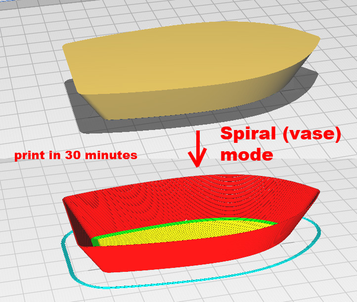 Miniatura 7 do modelo 3D Simple floating boat - spiral vase mode
