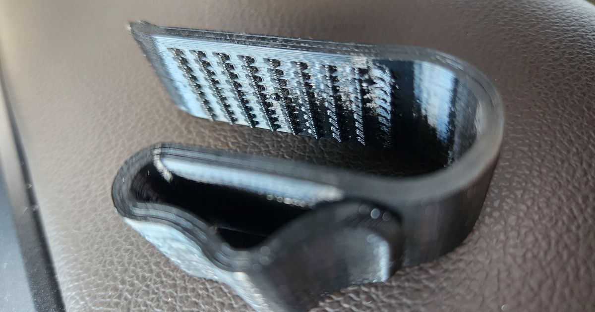 Sunglass Visor Clip with Grip Teeth by Madcamper Download free STL