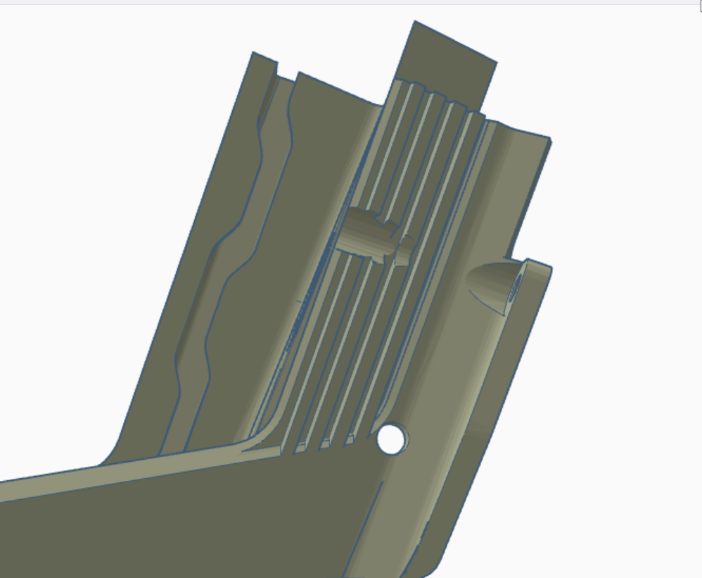 Rear Right Mini Leg with holes for Z-axis screw and Calibration