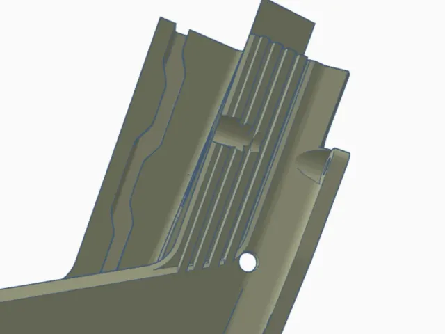 Rear Right Mini Leg with holes for Z-axis screw and Calibration