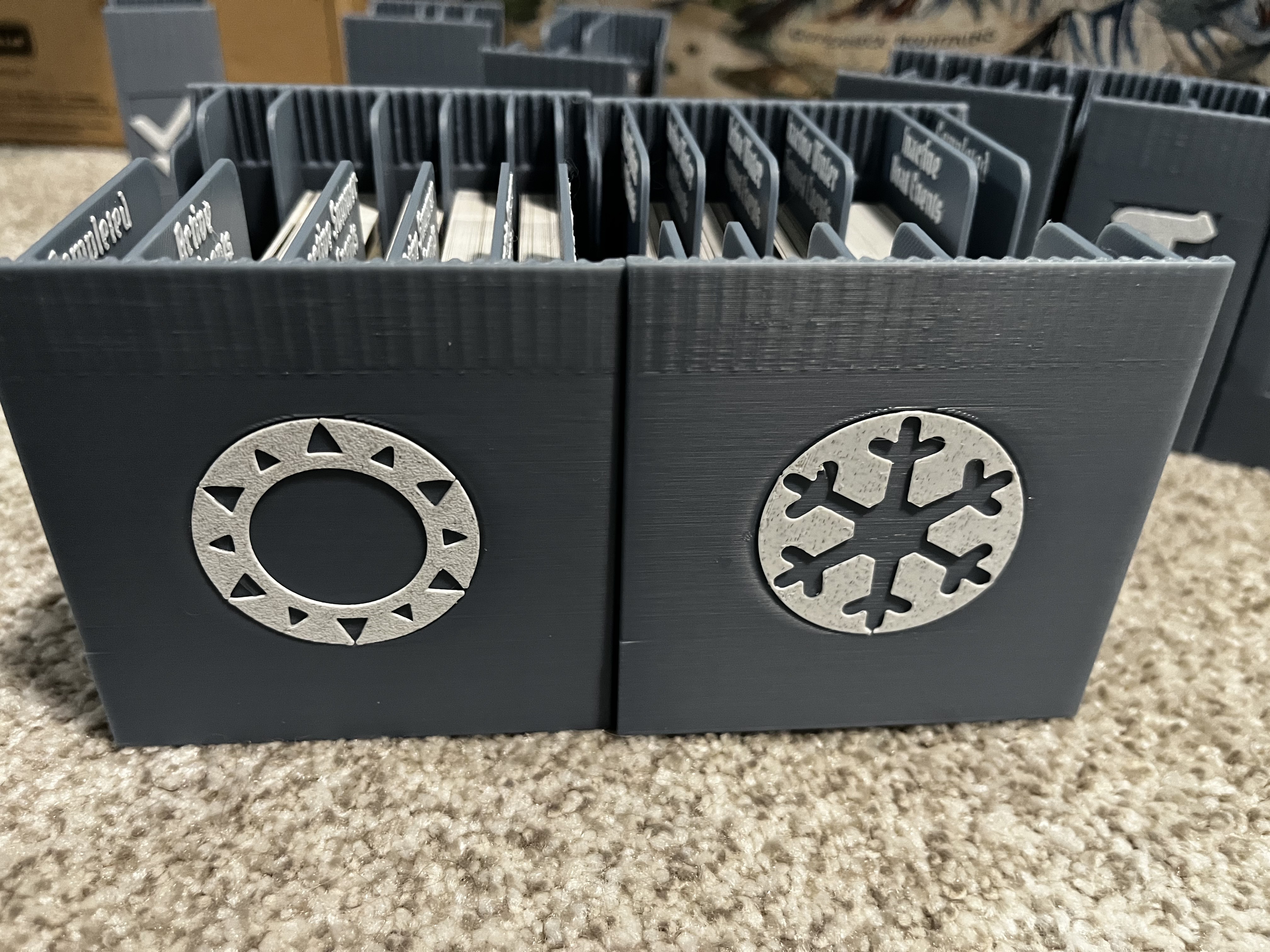 Frosthaven Insert with Blank Trays and Updated Character Lids