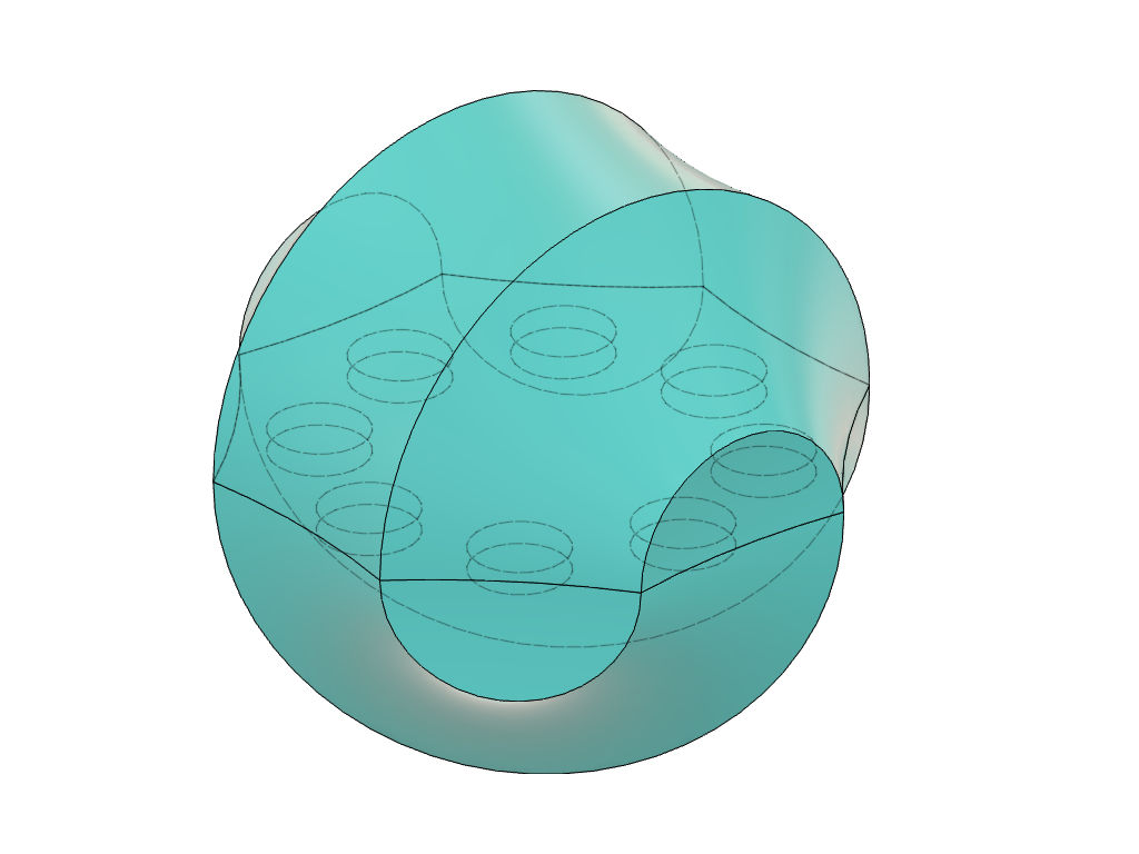 Dual Octasphericon With Invisible Magnets