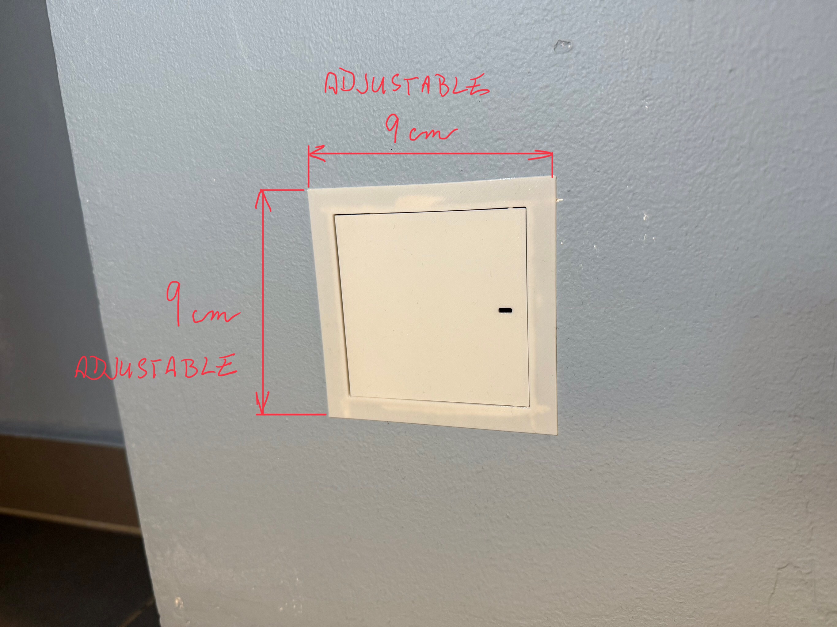 Service door adjustable