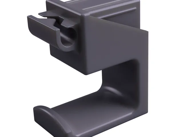Headphones under Ikea desk hanger