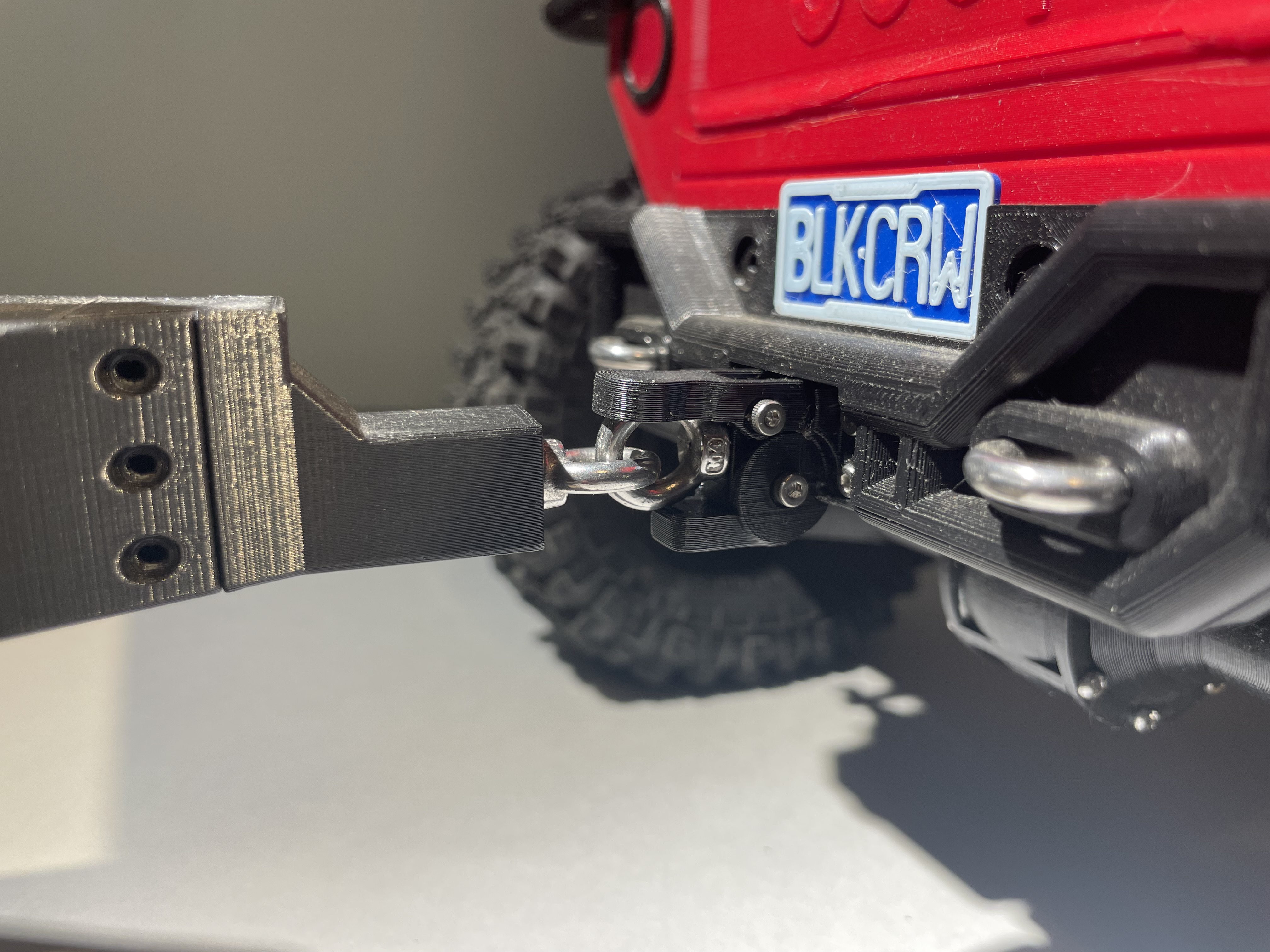 1:8 scale 1:10 scale pintle and pintle ball combo trailer hitch for 3d sets or universal, Rancher