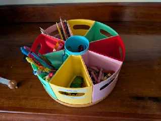 Circular Art Supply Storage