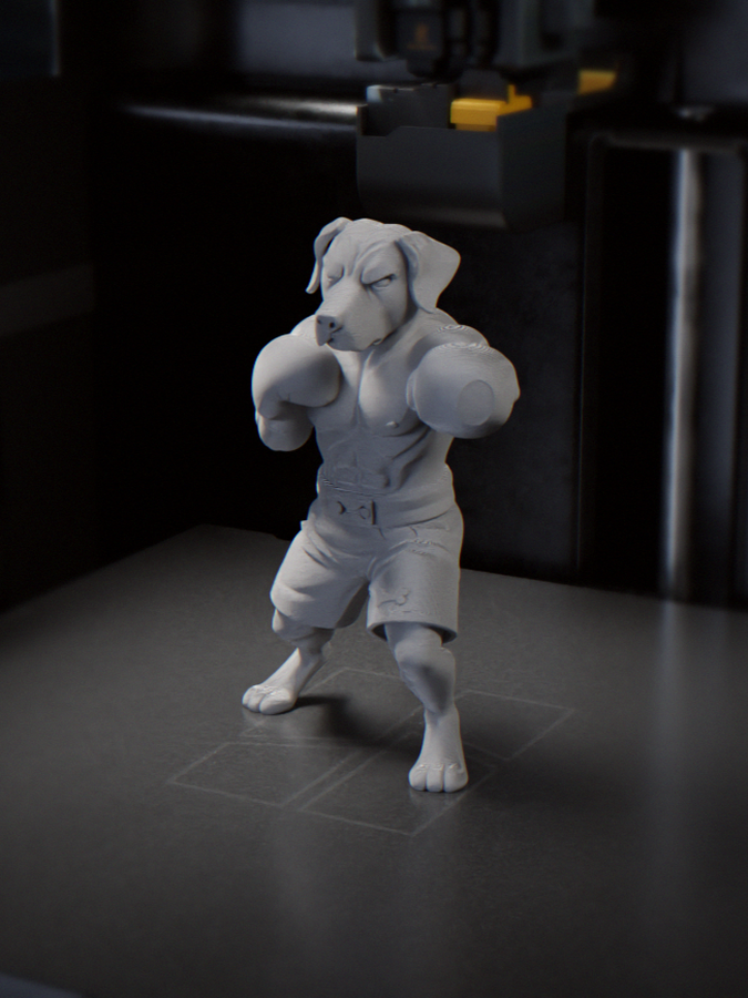 Boxer Dog Figurine Animal Collectible 3D Printable 3D model by José Pedro
