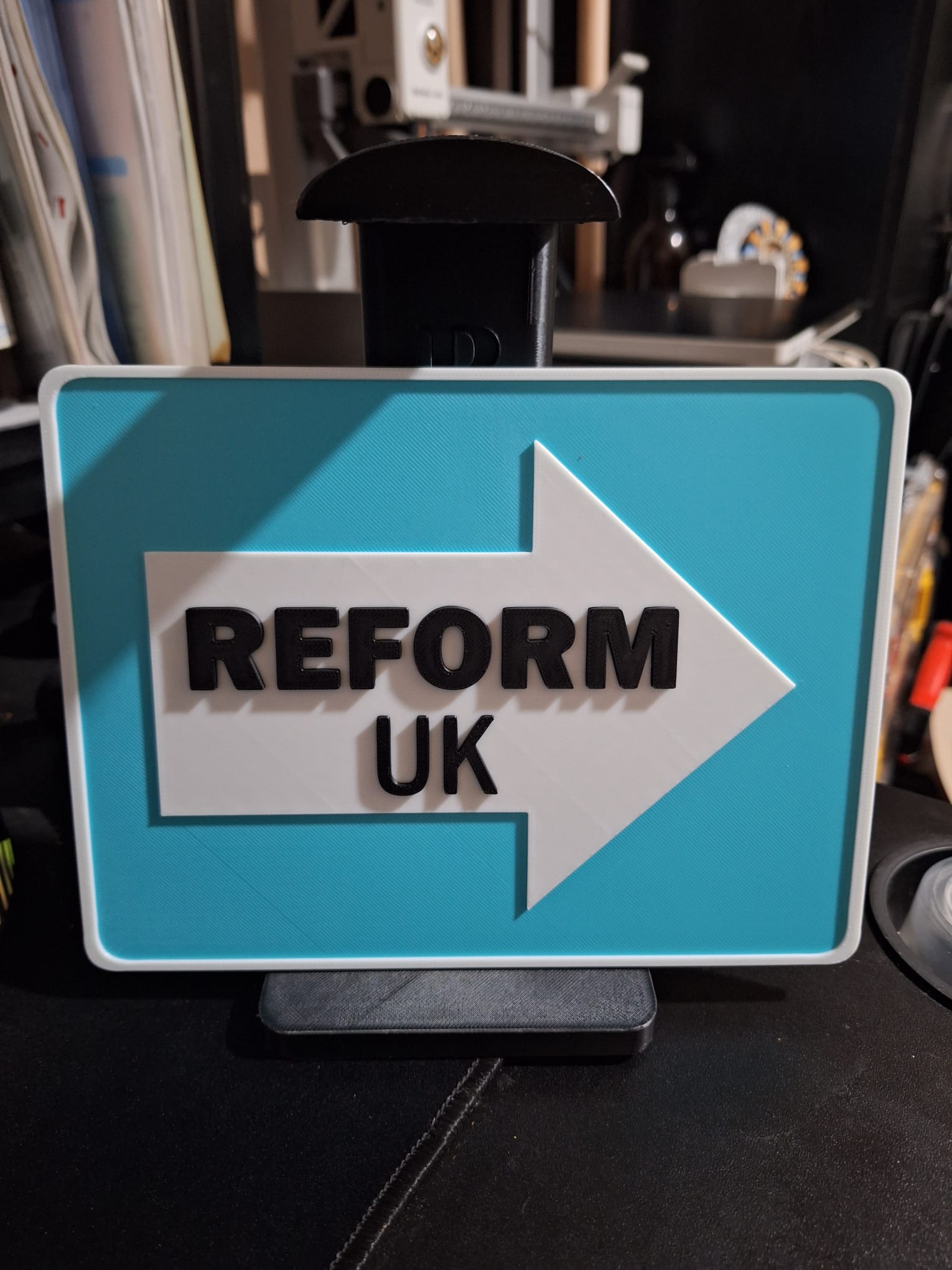 Reform UK window plaque