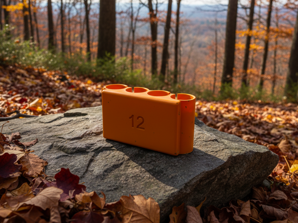 4x Ammunition holder with clip for 12 gauge cartridges
