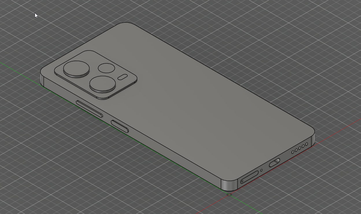 Redmi Note 12 Pro 5G – Real Scale 1:1 Model (Measured)