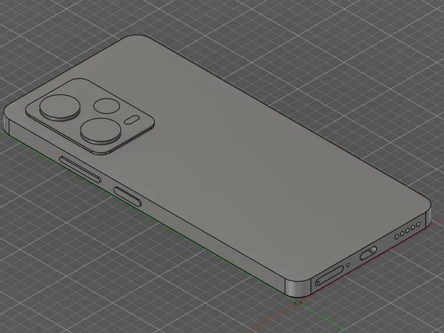 Redmi Note 12 Pro 5G – Real Scale 1:1 Model (Measured)