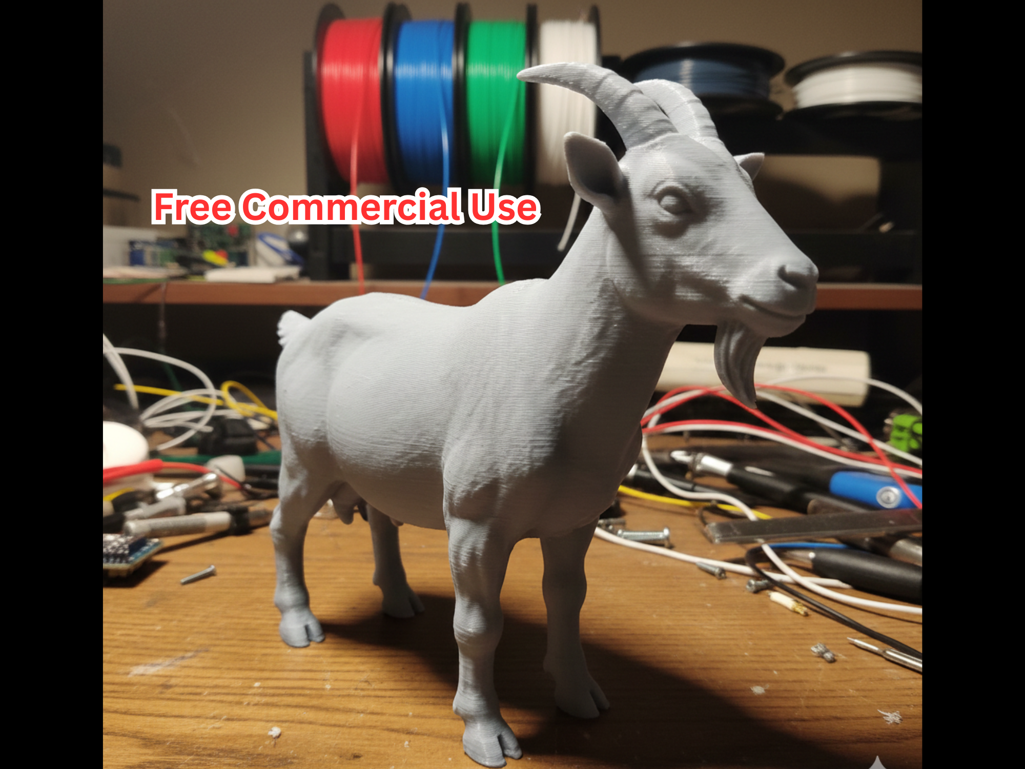 Semi-Realistic Goat Statue