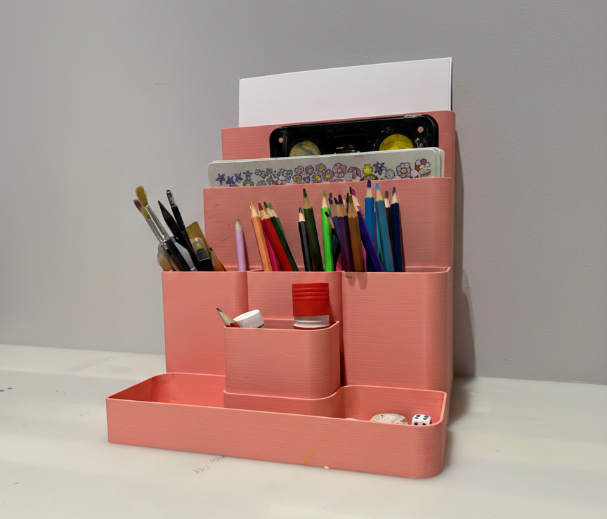 Desk organizer for creative supply