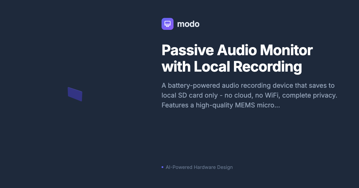 Passive Audio Monitor