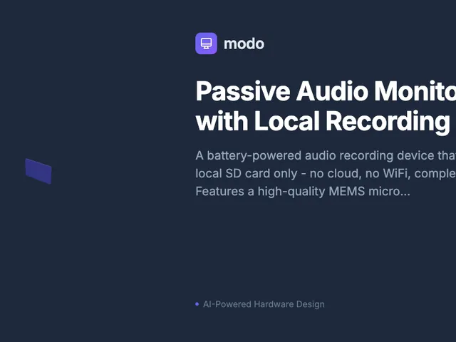 Passive Audio Monitor