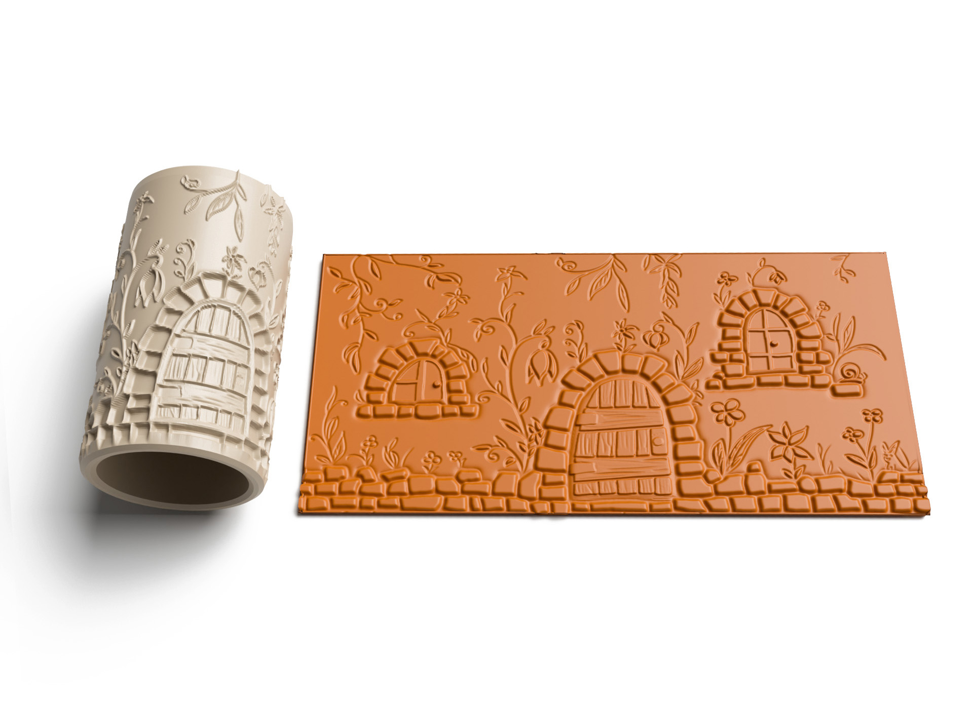 Stamping roller - little house
