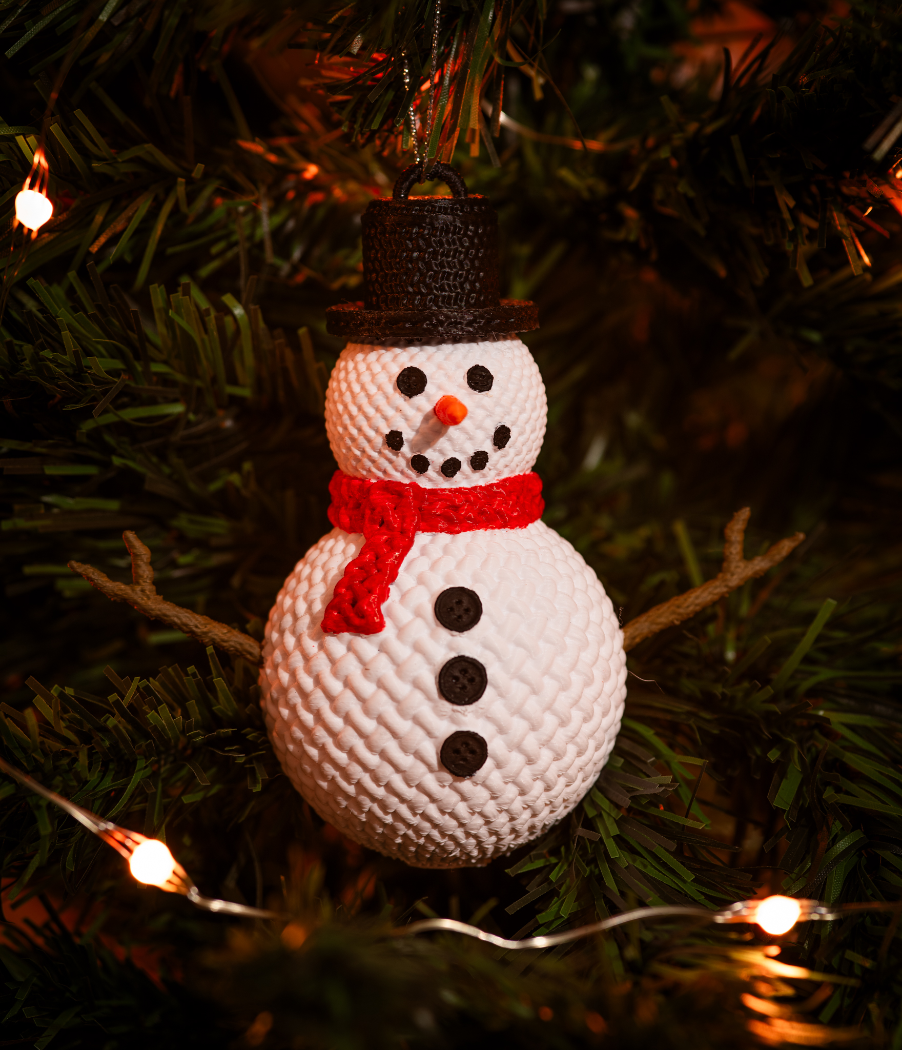 Knitted Snowman Ornament