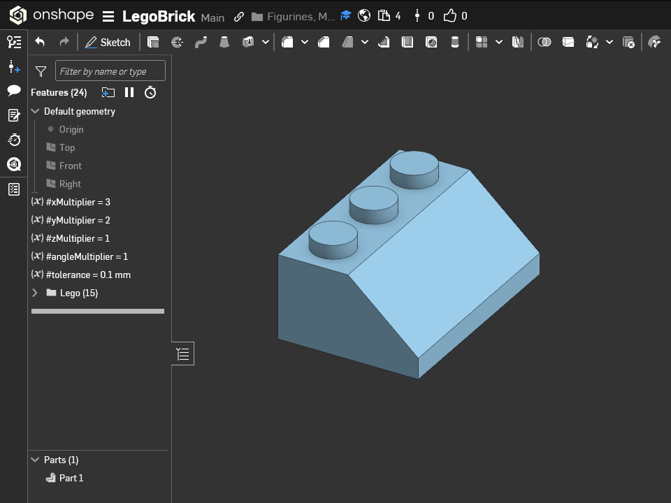 Parametric Lego Brick — miniatura 3