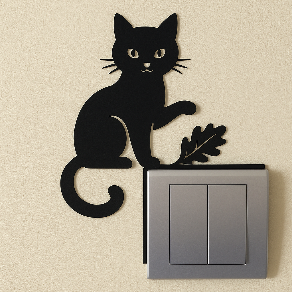 Cat Light Switch / Outlet Decoration – 3D Printable Model 1