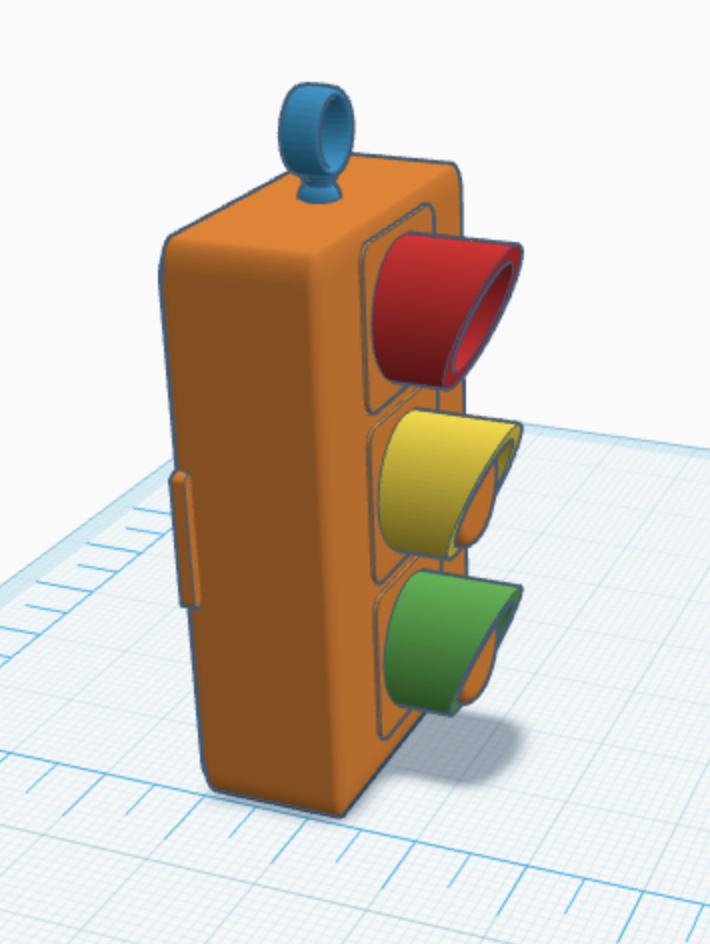 LED Traffic light Safety Bag charm