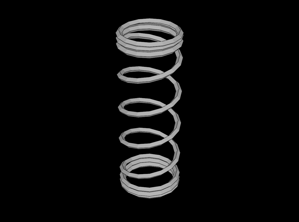 Lego Compatible (71953.dat) Spring for Technic Shock Absorber  6.5L Stiff