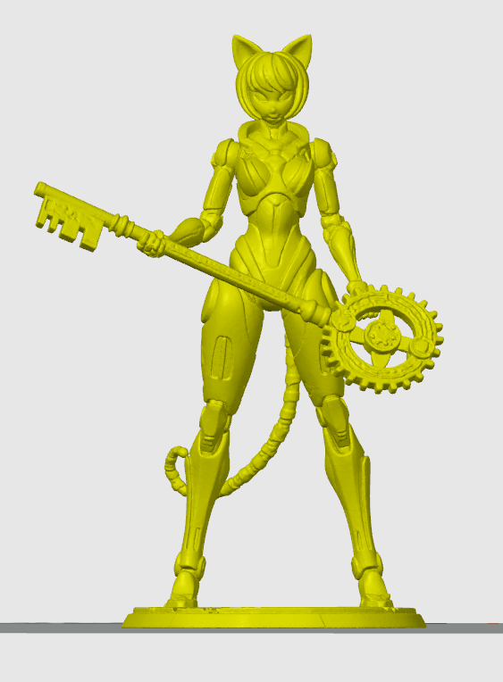 Cyber cat-girl figurine 30