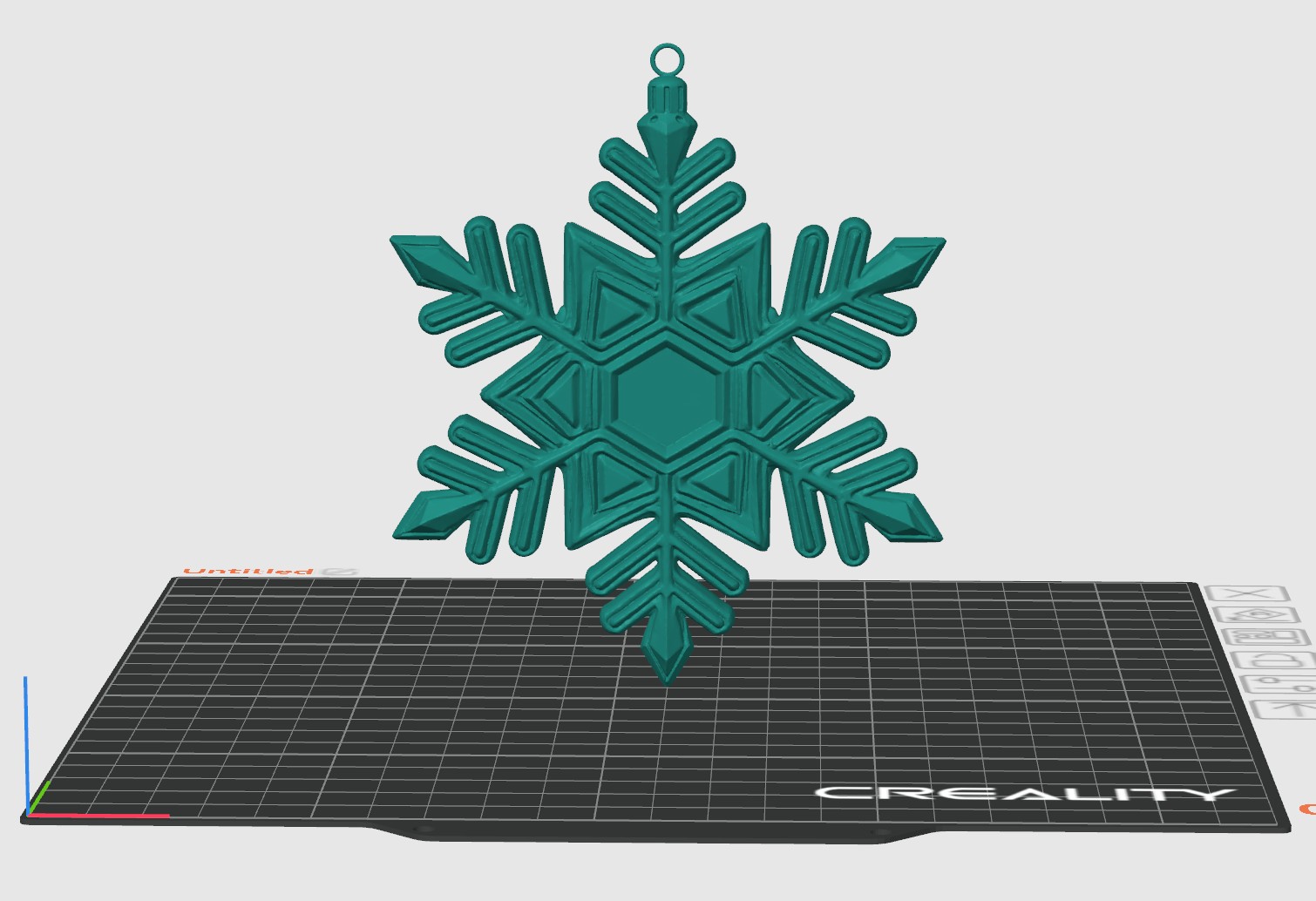 Snowflake tree ornament