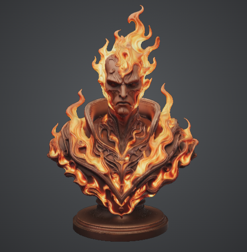 Flamebound Elemental Lord Bust