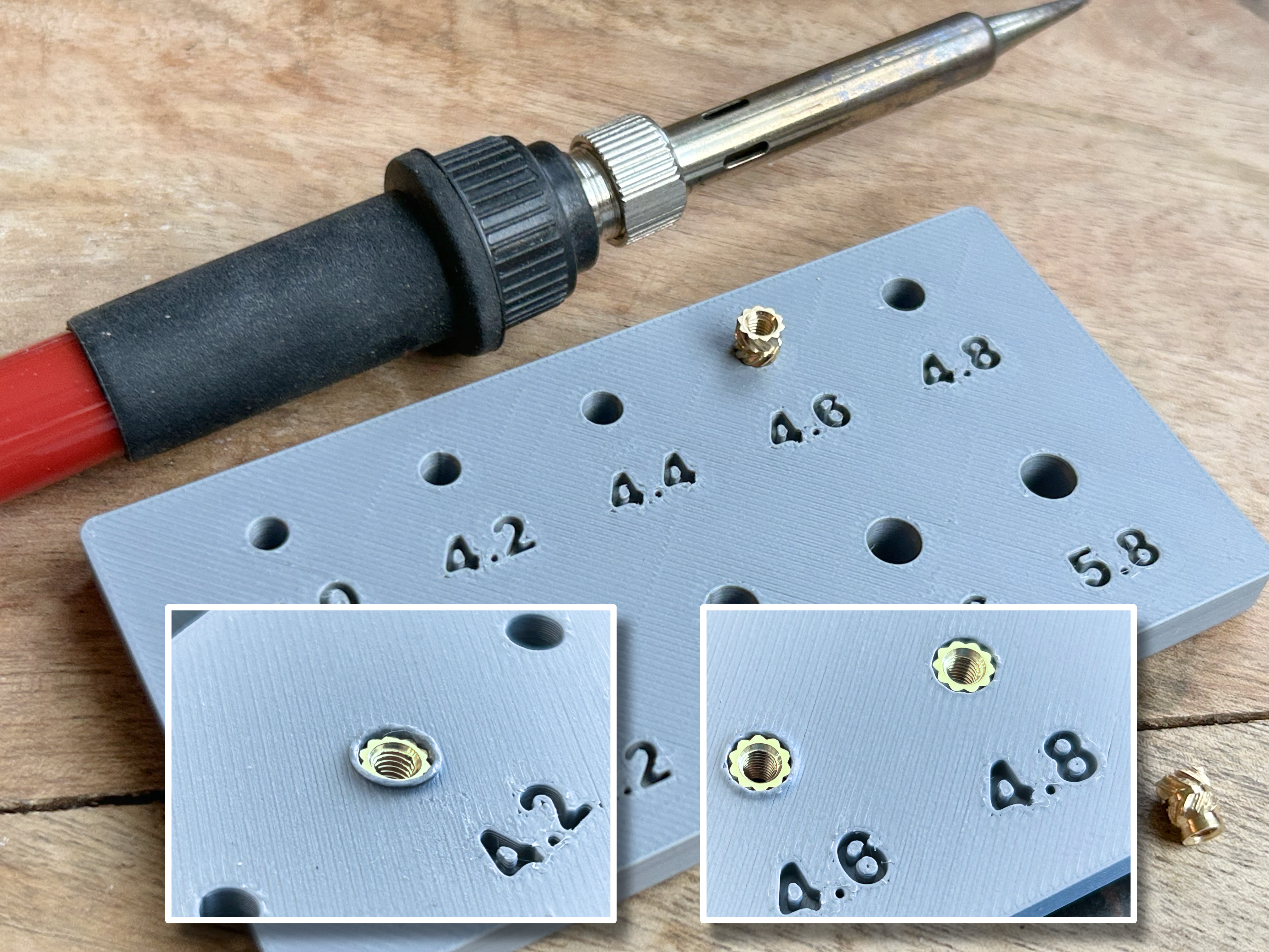 Threaded Insert Hole Size Tester