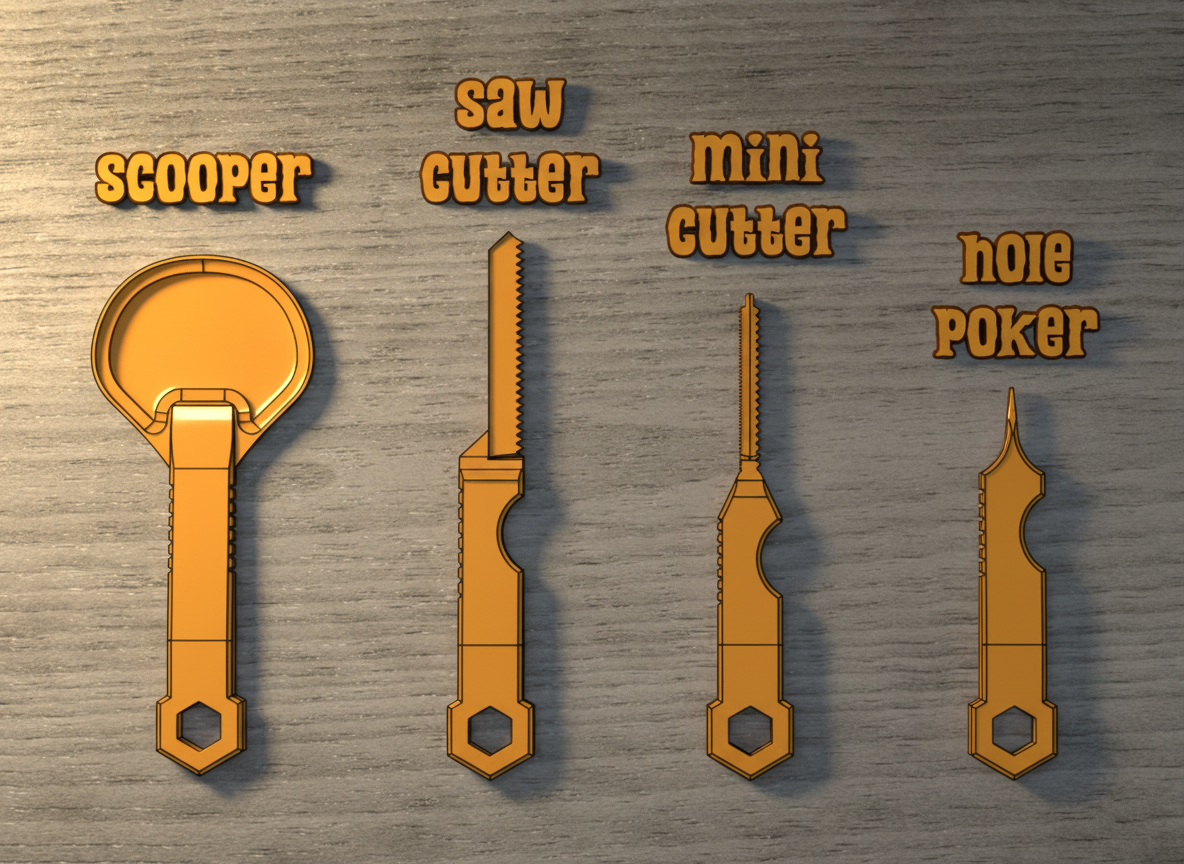 Miniatura 2 do modelo 3D Simple Pumpkin Carving Tools