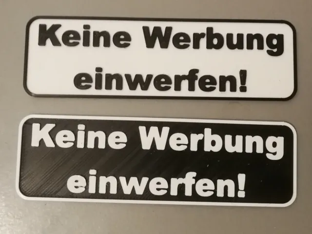 Keine Werbung einwerfen Schild