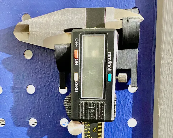 Clip-Down Pegboard Caliper Holder