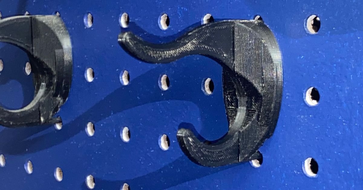 ClipDown Pegboard CoatHook by ZAdventurer Download free STL model