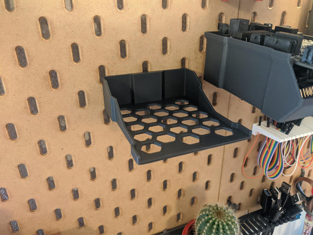 Miniatura 2 do modelo 3D Stackable Box Shelf for IKEA Skadis