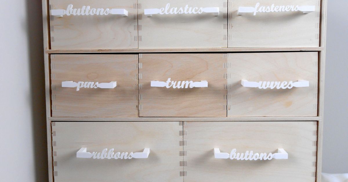 Word Drawer Handles by cSandra Download free STL model