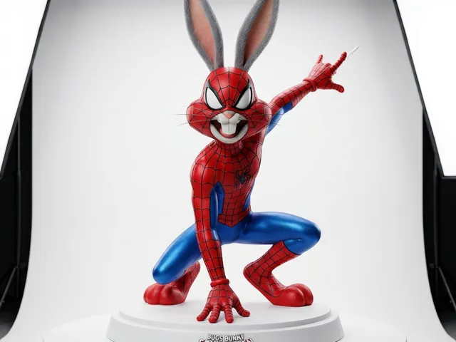 Classic Bugs Bunny reimagined as your friendly neighborhood Spider-Man!