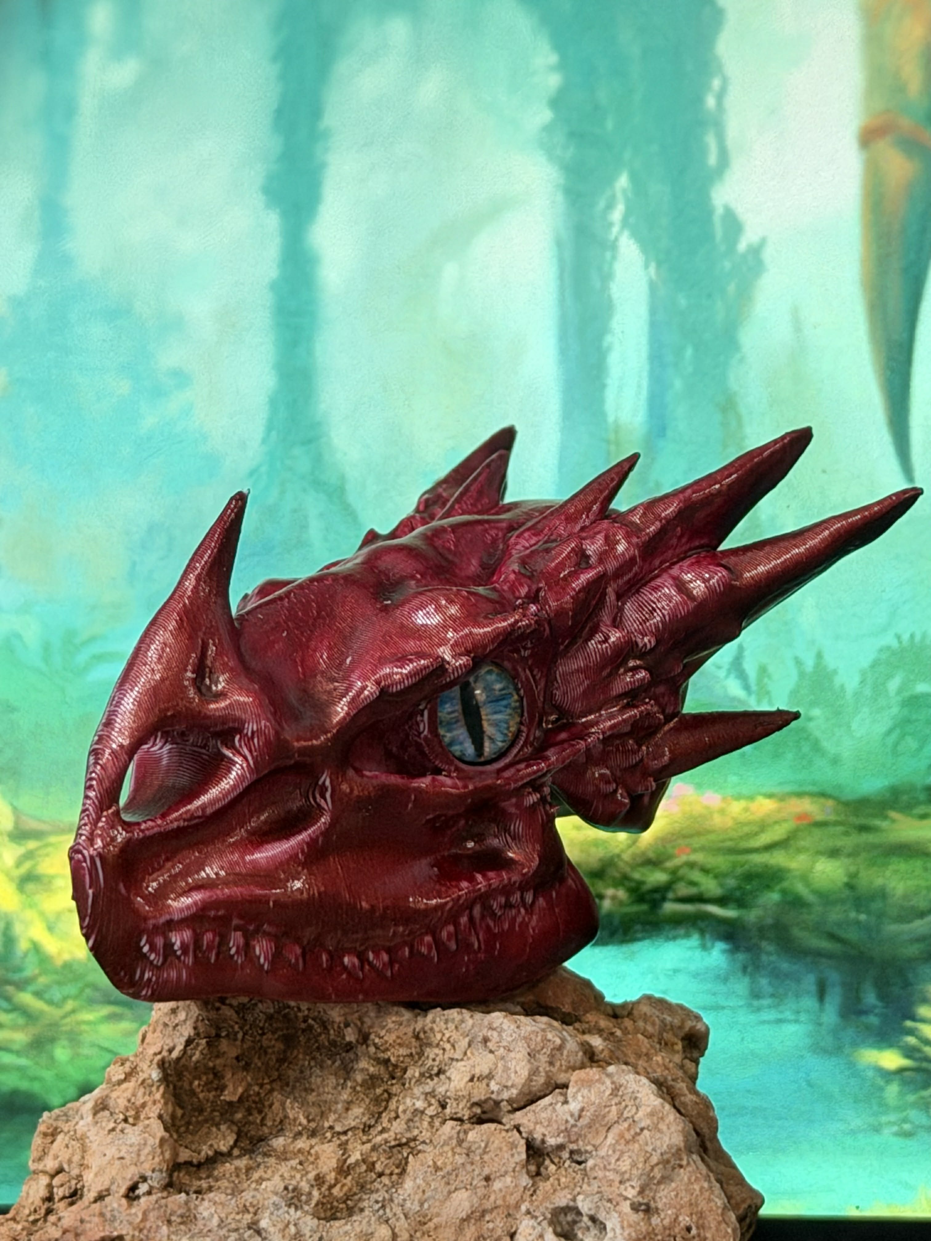 Dragon skull - 8mm glass eye compatible