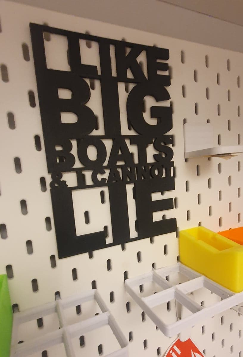 I like big boats - art for IKEA Skådis pegboard