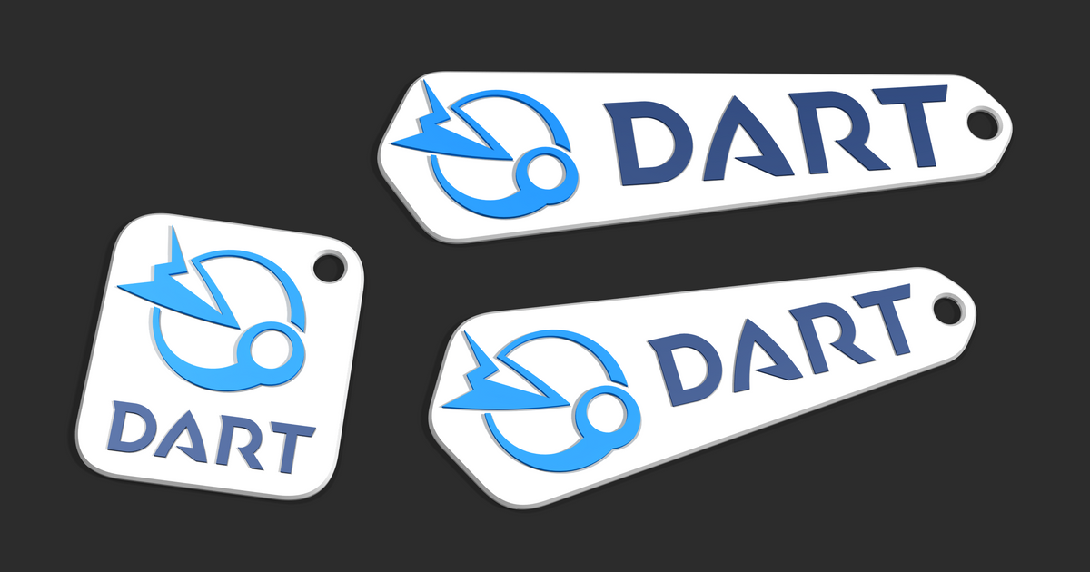 DART logo keychains by rorys3D Download free STL model