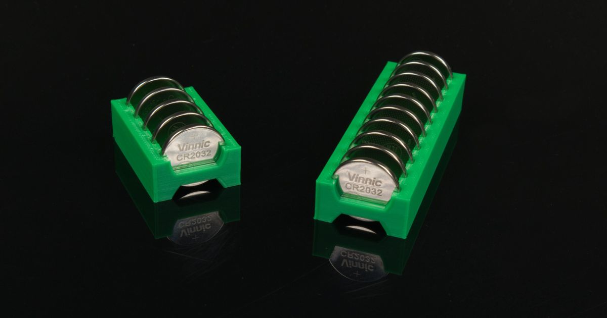 CR2032 Battery Holder by BrownDogGadgets Download free STL model