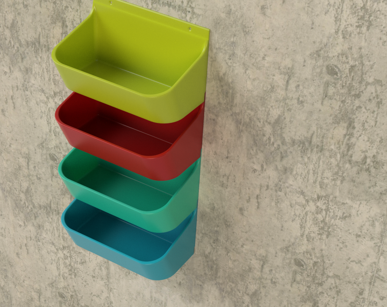 Miniatura 8 do modelo 3D Storage Wall container / box - stackable