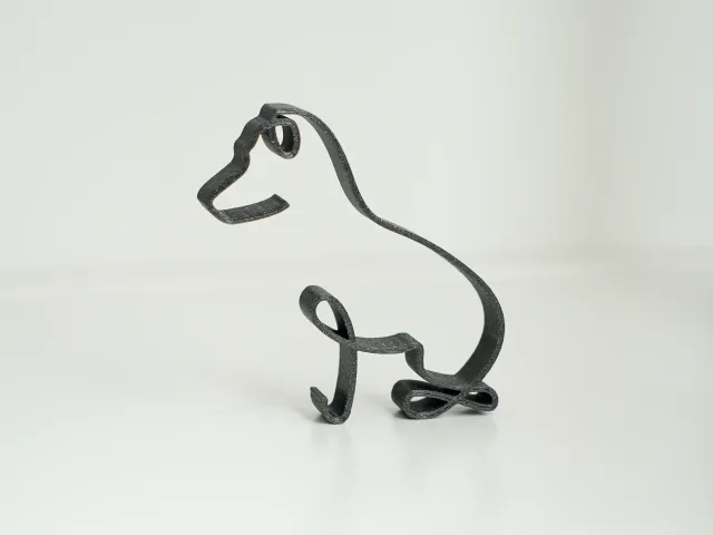 Minimalist Dog Sculpture