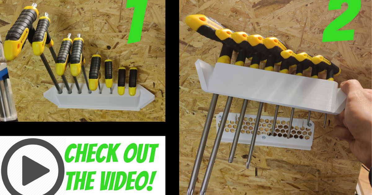 Thandle allen wrench holder wallmount/skadis removable by radicalreel