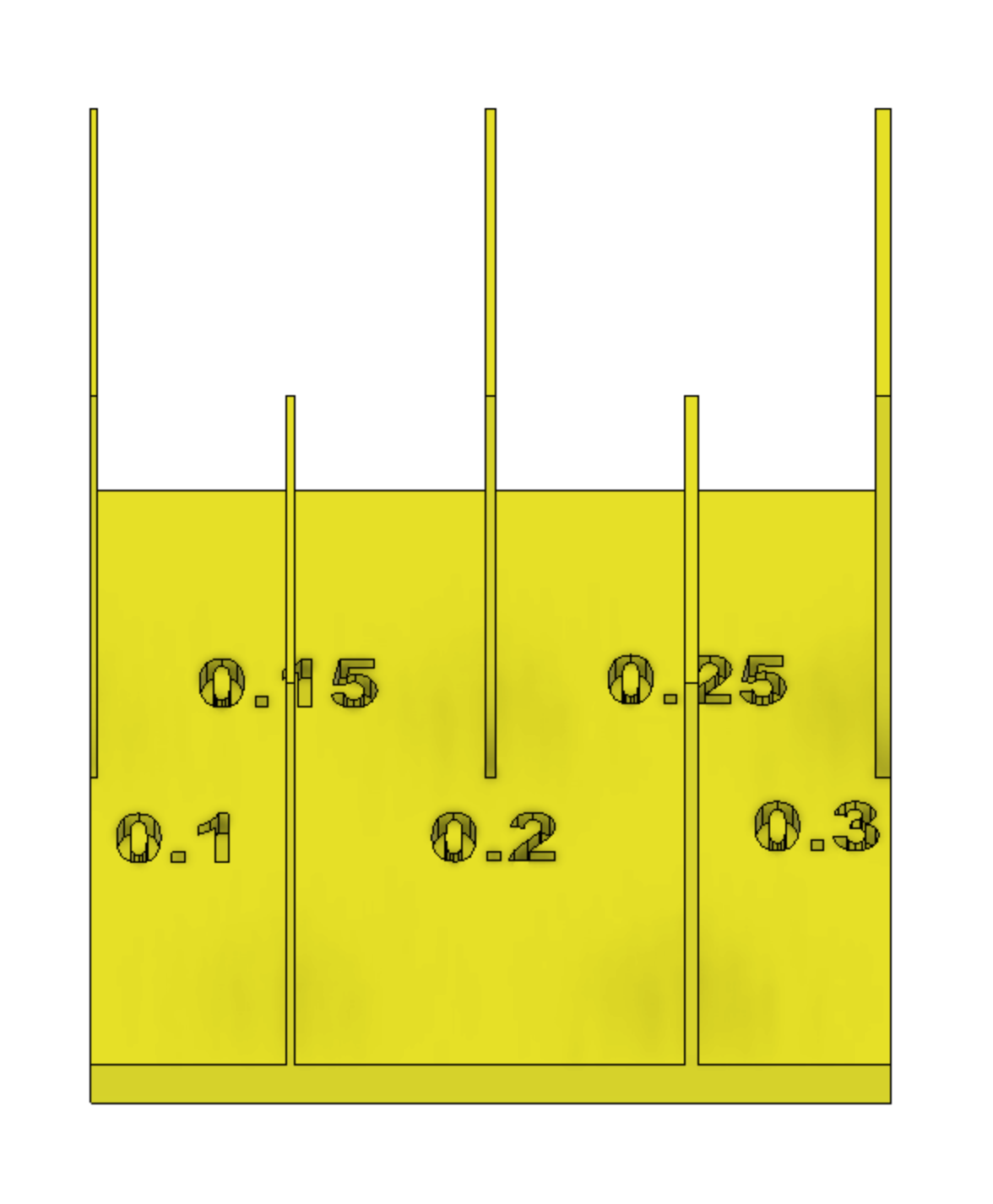 SLA 0.1mm to 0.3mm thin wall test sample