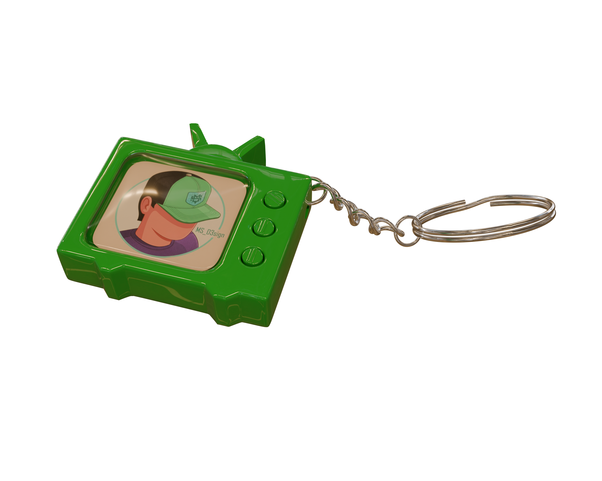 RETRO TV CUSTOM KEYCHAIN: EPOXY & STICKER EDITION