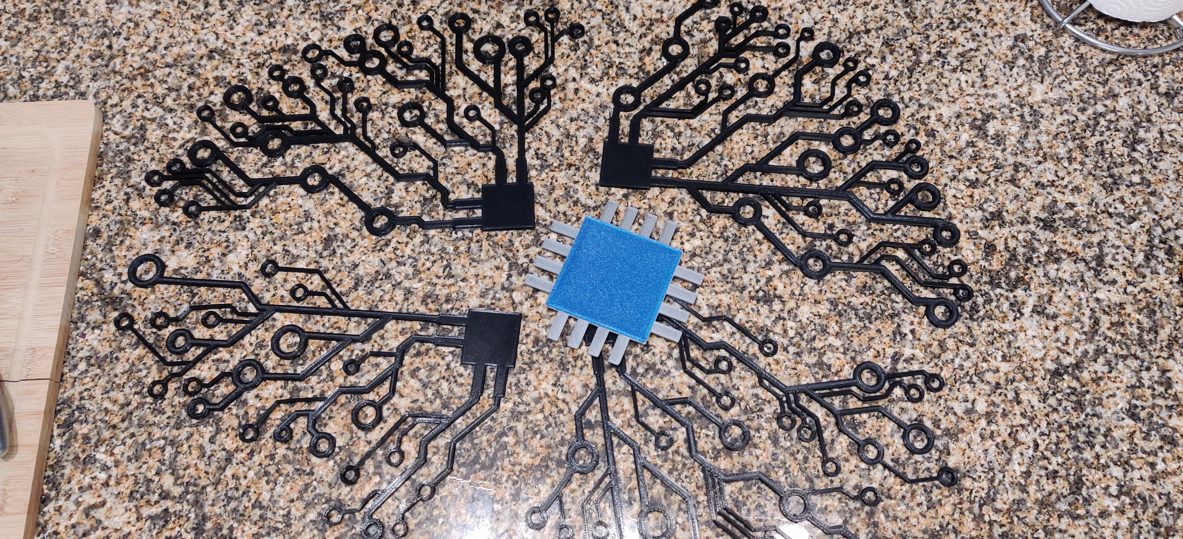"Brain Electronic circuit" in 4 pieces