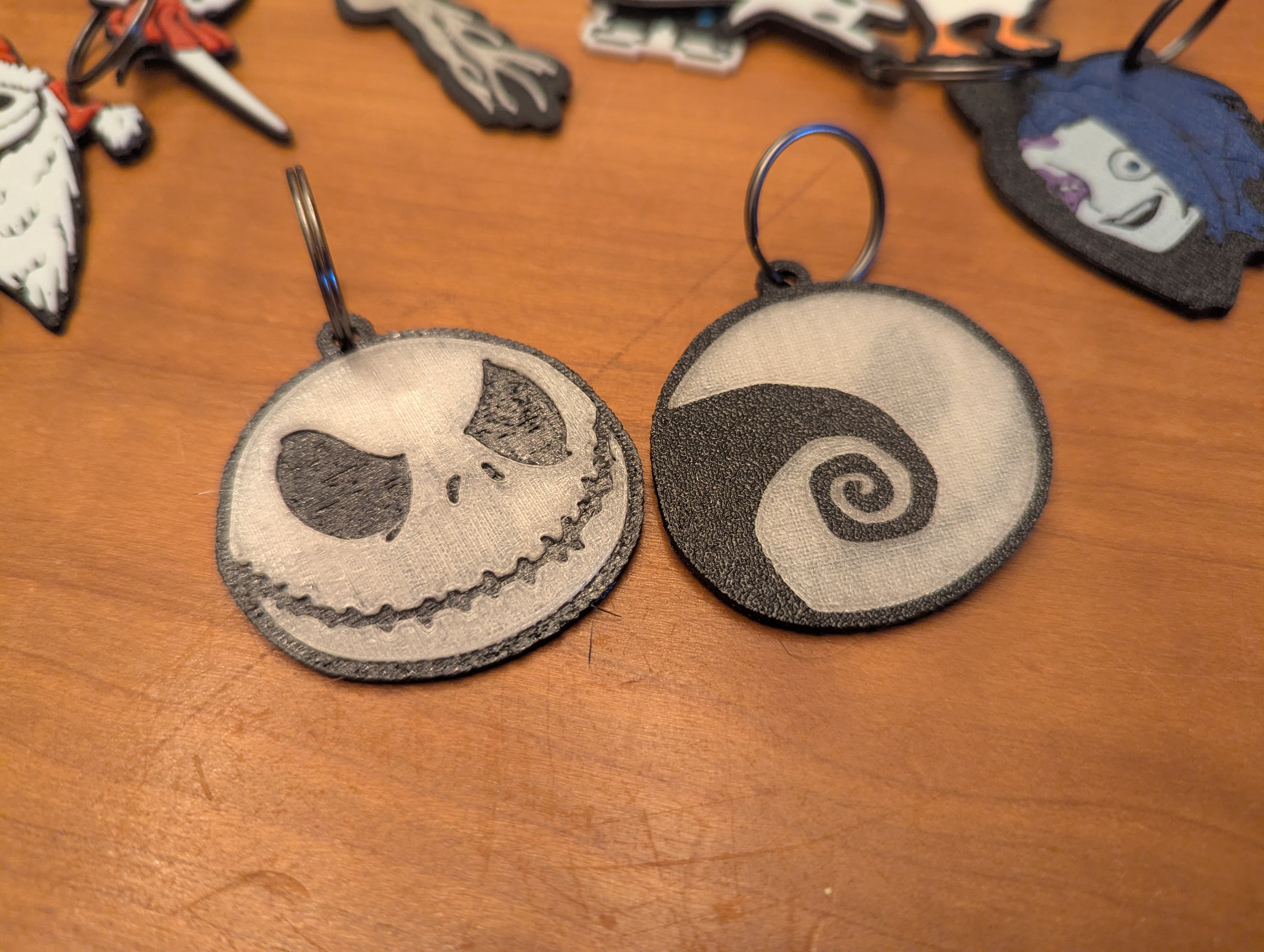Nightmare Before Christmas Jack Skellington Two Sided Keychain